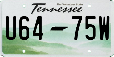 TN license plate U6475W