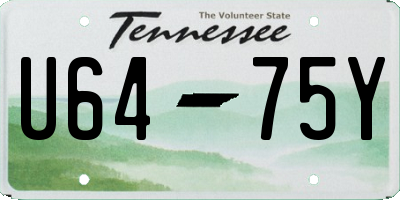TN license plate U6475Y