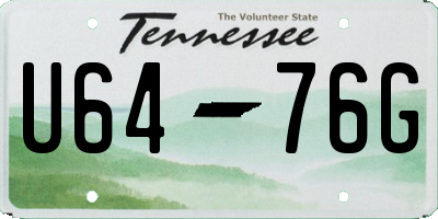 TN license plate U6476G