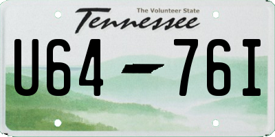 TN license plate U6476I