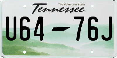 TN license plate U6476J