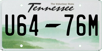 TN license plate U6476M