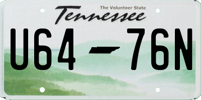 TN license plate U6476N