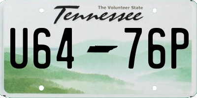 TN license plate U6476P