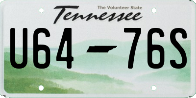 TN license plate U6476S