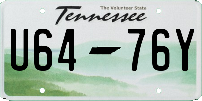 TN license plate U6476Y