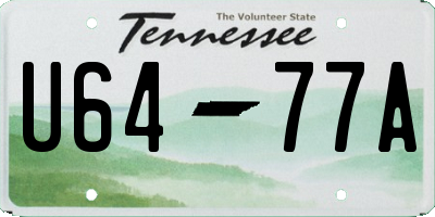 TN license plate U6477A