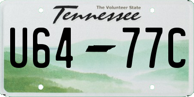 TN license plate U6477C