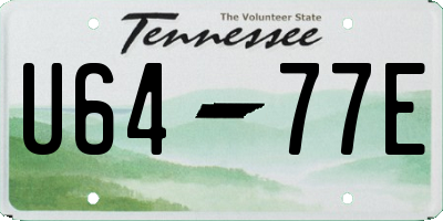 TN license plate U6477E