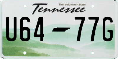 TN license plate U6477G