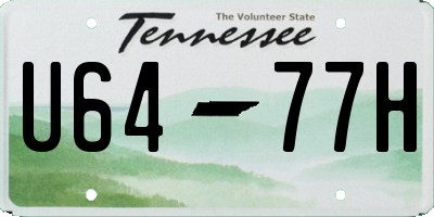 TN license plate U6477H