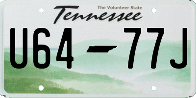 TN license plate U6477J