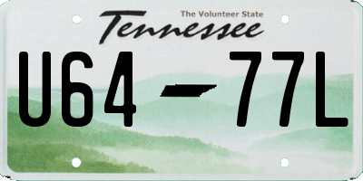 TN license plate U6477L