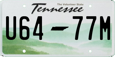 TN license plate U6477M
