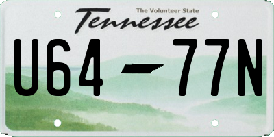 TN license plate U6477N