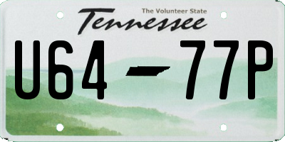 TN license plate U6477P