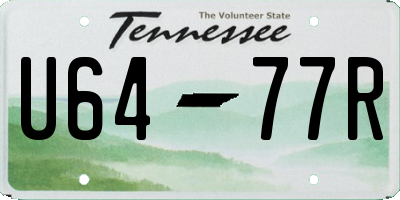 TN license plate U6477R
