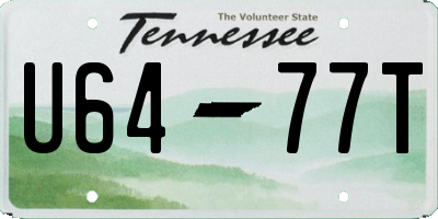 TN license plate U6477T