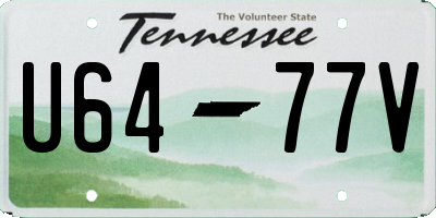 TN license plate U6477V