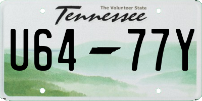 TN license plate U6477Y