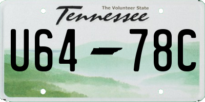 TN license plate U6478C