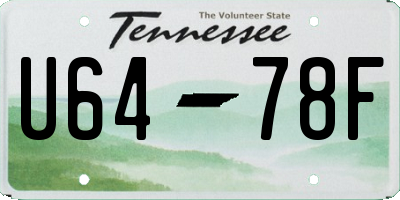 TN license plate U6478F