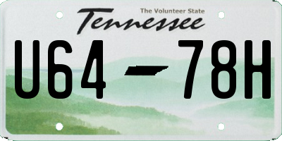 TN license plate U6478H