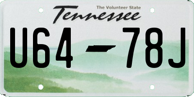 TN license plate U6478J