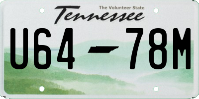 TN license plate U6478M