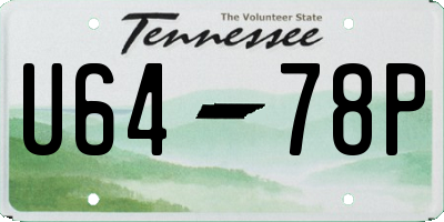TN license plate U6478P