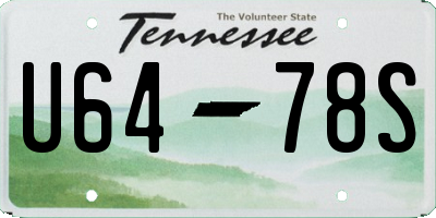 TN license plate U6478S
