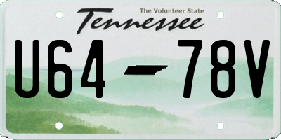 TN license plate U6478V