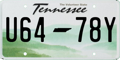 TN license plate U6478Y