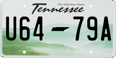 TN license plate U6479A