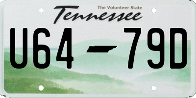TN license plate U6479D