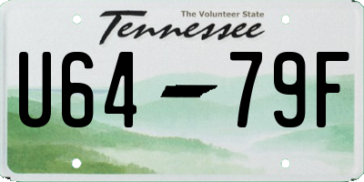 TN license plate U6479F