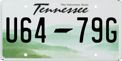 TN license plate U6479G