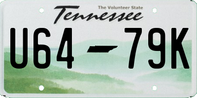 TN license plate U6479K