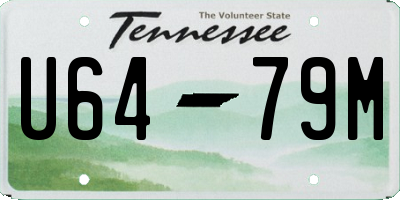 TN license plate U6479M