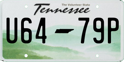 TN license plate U6479P
