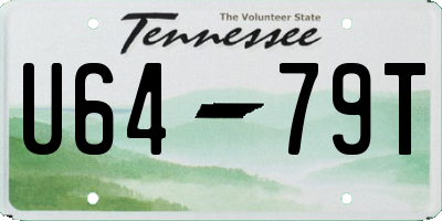TN license plate U6479T