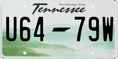 TN license plate U6479W