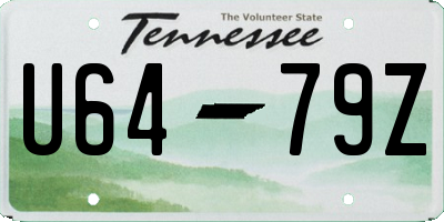 TN license plate U6479Z