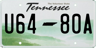 TN license plate U6480A