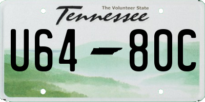 TN license plate U6480C