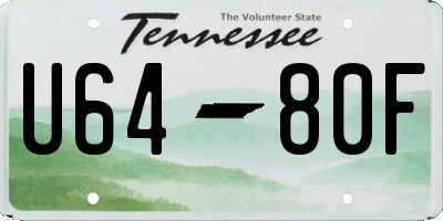 TN license plate U6480F