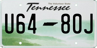 TN license plate U6480J