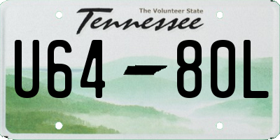 TN license plate U6480L