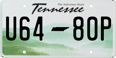 TN license plate U6480P