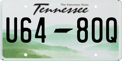 TN license plate U6480Q